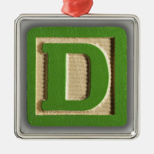 Alphabet-Spielzeug-Block D Ornament Aus Metall (Vorne)
