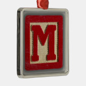 Alphabet-Spielzeug-Block M Ornament Aus Metall (Rechts)