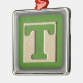 Alphabet-Spielzeug-Block T Ornament Aus Metall (Links)