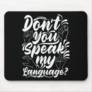 Alphabet sprichst du nicht meine amerikanische Sin Mousepad