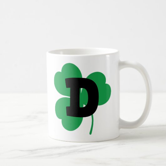 Alphabet St- Patrickbuchstabe-D Kaffeetasse (Rechts)