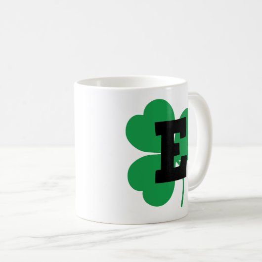 Alphabet St- Patrickbuchstabe-E Kaffeetasse (VorderseiteRechts)