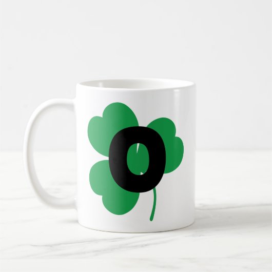 Alphabet St- Patrickbuchstabe-O Kaffeetasse (Links)