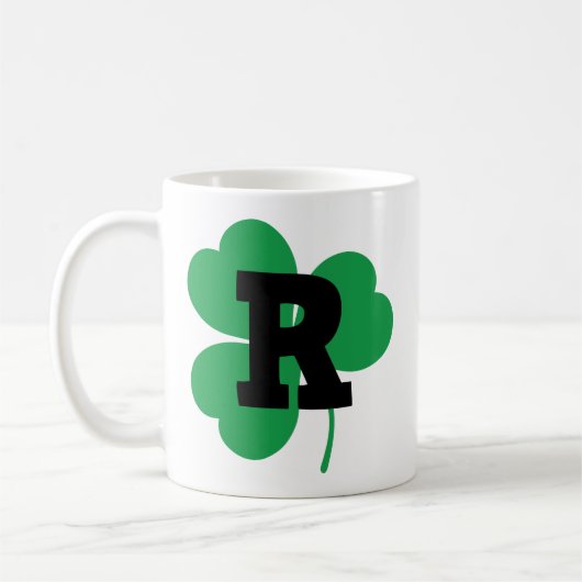 Alphabet St- Patrickbuchstabe-R Kaffeetasse (Links)
