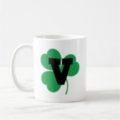 Alphabet St- Patrickbuchstabe-V Kaffeetasse (Links)