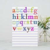 Alphabet Stationery Briefpapier (Stehend Vorderseite)