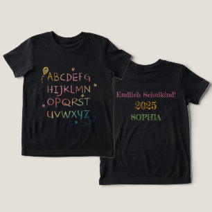 Alphabet Sterne bunt - Tafel Kreide   Einschulung Tri-Blend Shirt