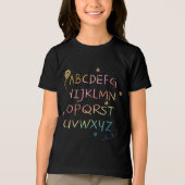 Alphabet Sterne bunt - Tafel Kreide | Einschulung Tri-Blend Shirt (Vorderseite)