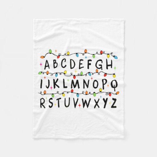 Alphabet Stranger Christmas 2025 Lights Boys Girls Fleecedecke (Vorderseite)
