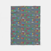 Alphabet-Suppe Fleecedecke (Vorderseite)