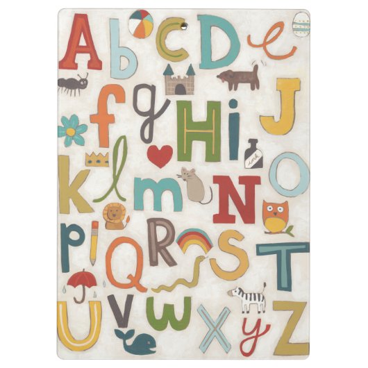 Alphabet-Suppe Klemmbrett (Rückseite)