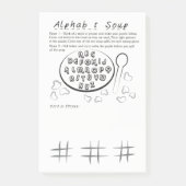Alphabet-Suppen-Spiel-Auflage Post-it Klebezettel (Vorderseite)