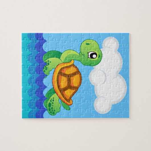 Alphabet T für Schildkröte-Puzzlespiel Puzzle (Horizontal)