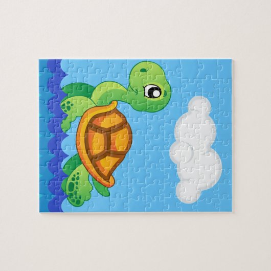 Alphabet t für Turtelpuzzle mit Geschenkboxen Puzzle (Horizontal)