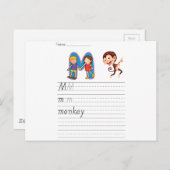 Alphabet-Tabelle Postkarte (Vorne/Hinten)