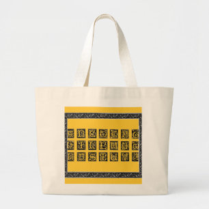 Alphabet-Tasche Jumbo Stoffbeutel