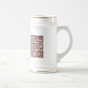 Alphabet-Tasse aus dem 16. Jahrhundert Bierglas
