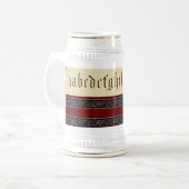 Alphabet-Tasse Bierglas (Vorderseite Links)