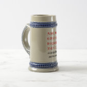 Alphabet-Tasse Bierglas (Vorderseite Links)