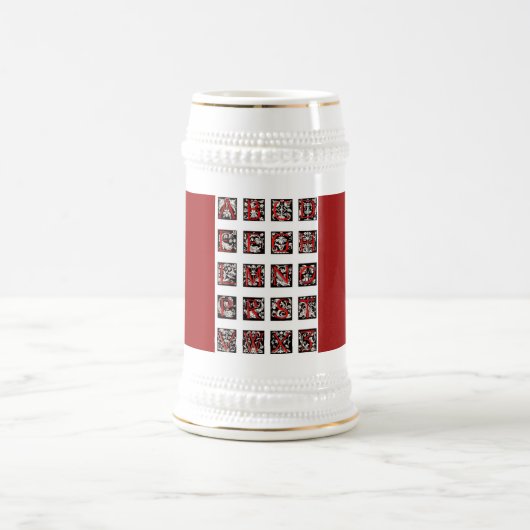 Alphabet-Tasse Bierglas (Mittel)