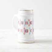 Alphabet-Tasse Bierglas (Vorderseite Links)