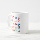 Alphabet-Tasse Kaffeetasse (Vorderseite Links)