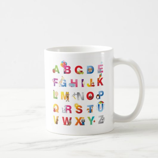 Alphabet-Tasse Kaffeetasse (Rechts)