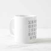 Alphabet-Tasse Kaffeetasse (Vorderseite Links)