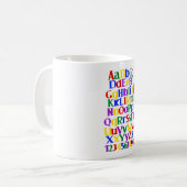 Alphabet-Tasse Kaffeetasse (Vorderseite Links)