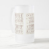 Alphabet-Tasse Mattglas Bierglas (Vorderseite Links)