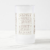 Alphabet-Tasse Mattglas Bierglas (Mittel)