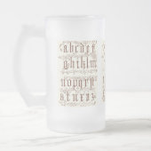 Alphabet-Tasse Mattglas Bierglas (Links)