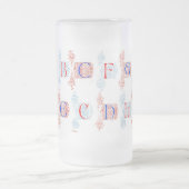 Alphabet-Tasse Mattglas Bierglas (Mittel)
