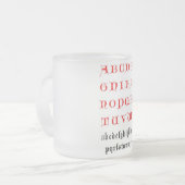Alphabet-Tasse Mattglastasse (Vorderseite Links)