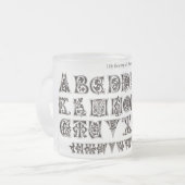 Alphabet-Tasse Mattglastasse (Vorderseite Links)