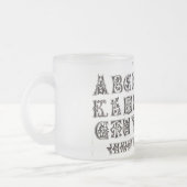 Alphabet-Tasse Mattglastasse (Links)