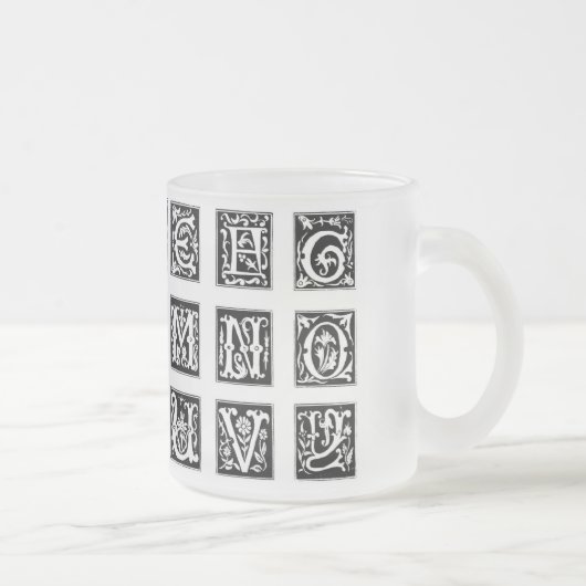 Alphabet-Tasse Mattglastasse (Rechts)