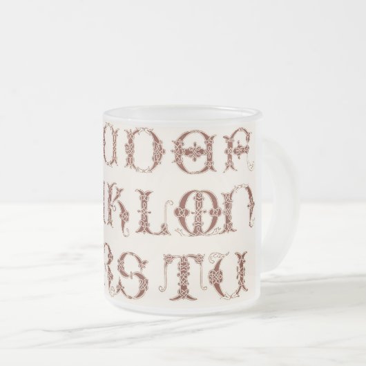 Alphabet-Tasse Mattglastasse (VorderseiteRechts)