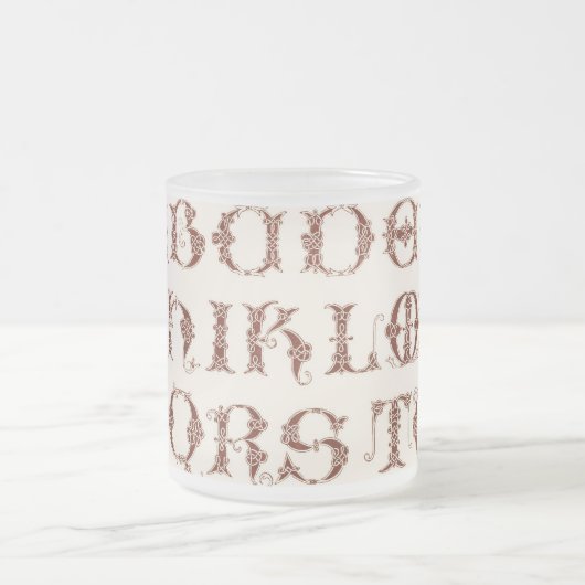 Alphabet-Tasse Mattglastasse (Mittel)