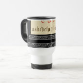 Alphabet-Tasse Reisebecher (Vorderseite Links)