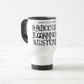 Alphabet-Tasse Reisebecher (Vorderseite Links)