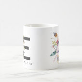 Alphabet-Tassen-Monogramm Boho Wasserfarbe der Kaffeetasse (Mittel)