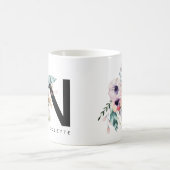 Alphabet-Tassen-Monogramm Boho Wasserfarbe der Kaffeetasse (Mittel)