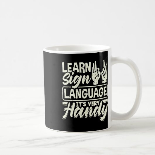 Alphabet Teacher American Sing Language - seine se Kaffeetasse (Rechts)