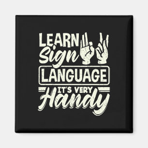Alphabet Teacher American Sing Language - seine se Magnet