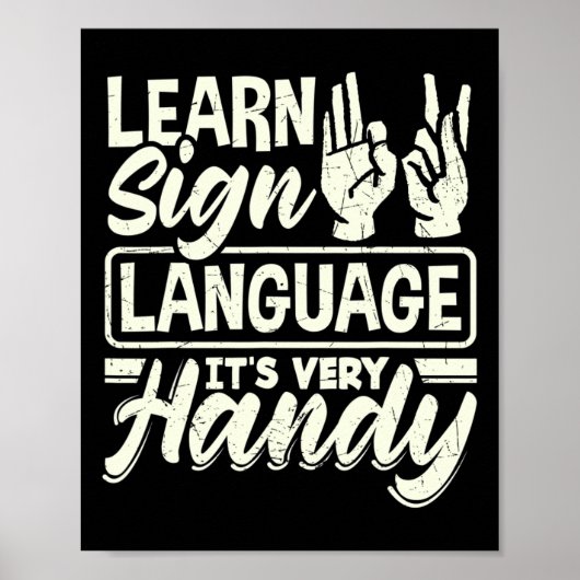 Alphabet Teacher American Sing Language - seine se Poster (Vorne)