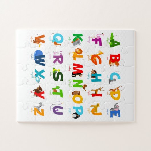 Alphabet-Tierbrief Puzzle (Horizontal)