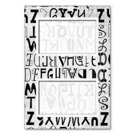 Alphabet Typografy Tented Name Platzkarten Tischnummer
