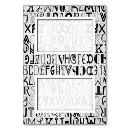 Alphabet Typografy Tented Name Platzkarten Tischnummer