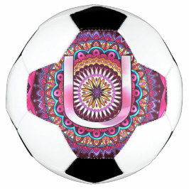 Alphabet U mandala Fußball